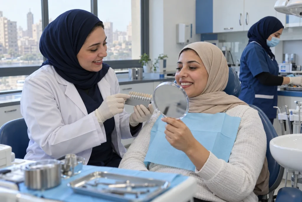 تقييم لون الأسنان داخل العيادة